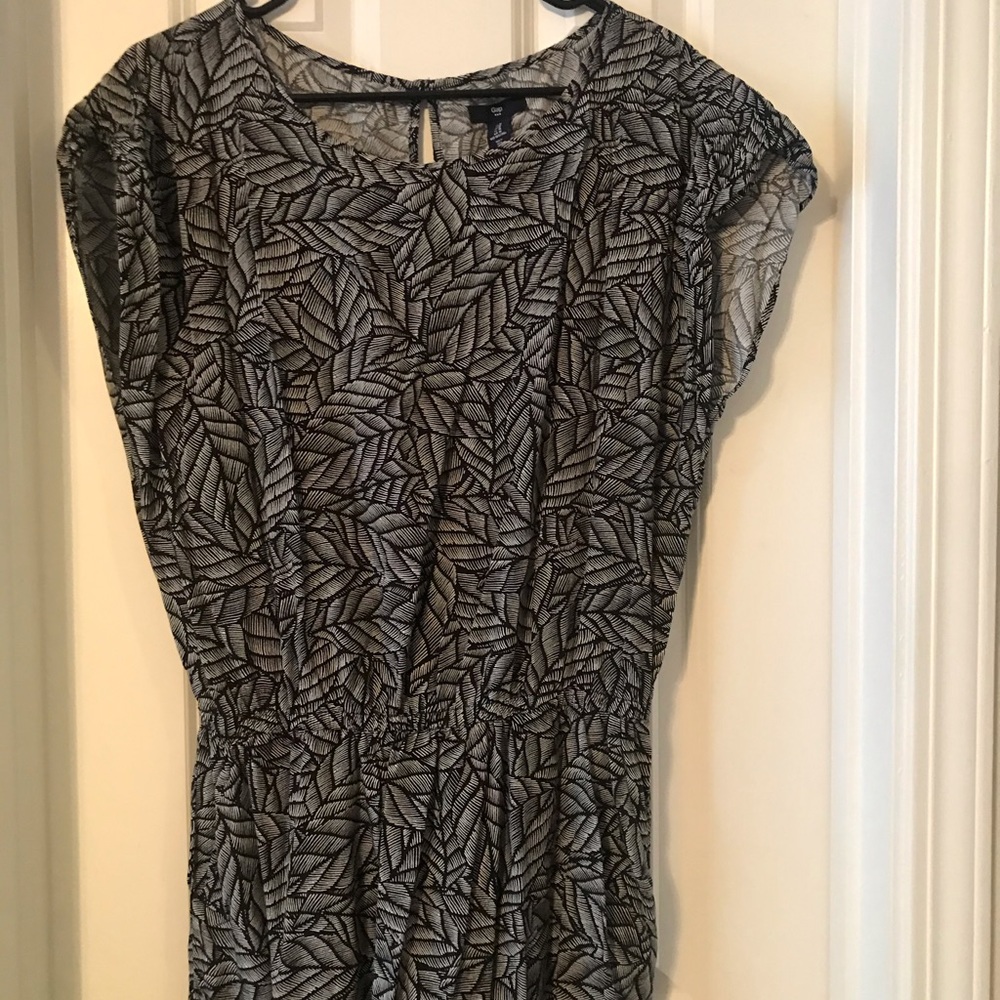 Blacks and White Patterned Dress